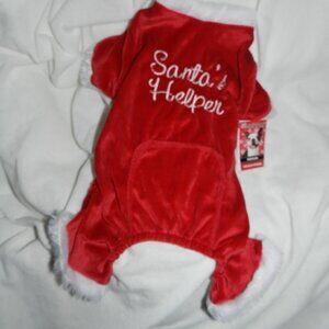Simple Dog Pet Dog/Cat Christmas Onesie Quote >"Santa's Helper" NWT🆕 Fast💨⚡🚚